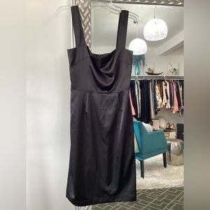 Huminska NY Black satin dress Sz 2